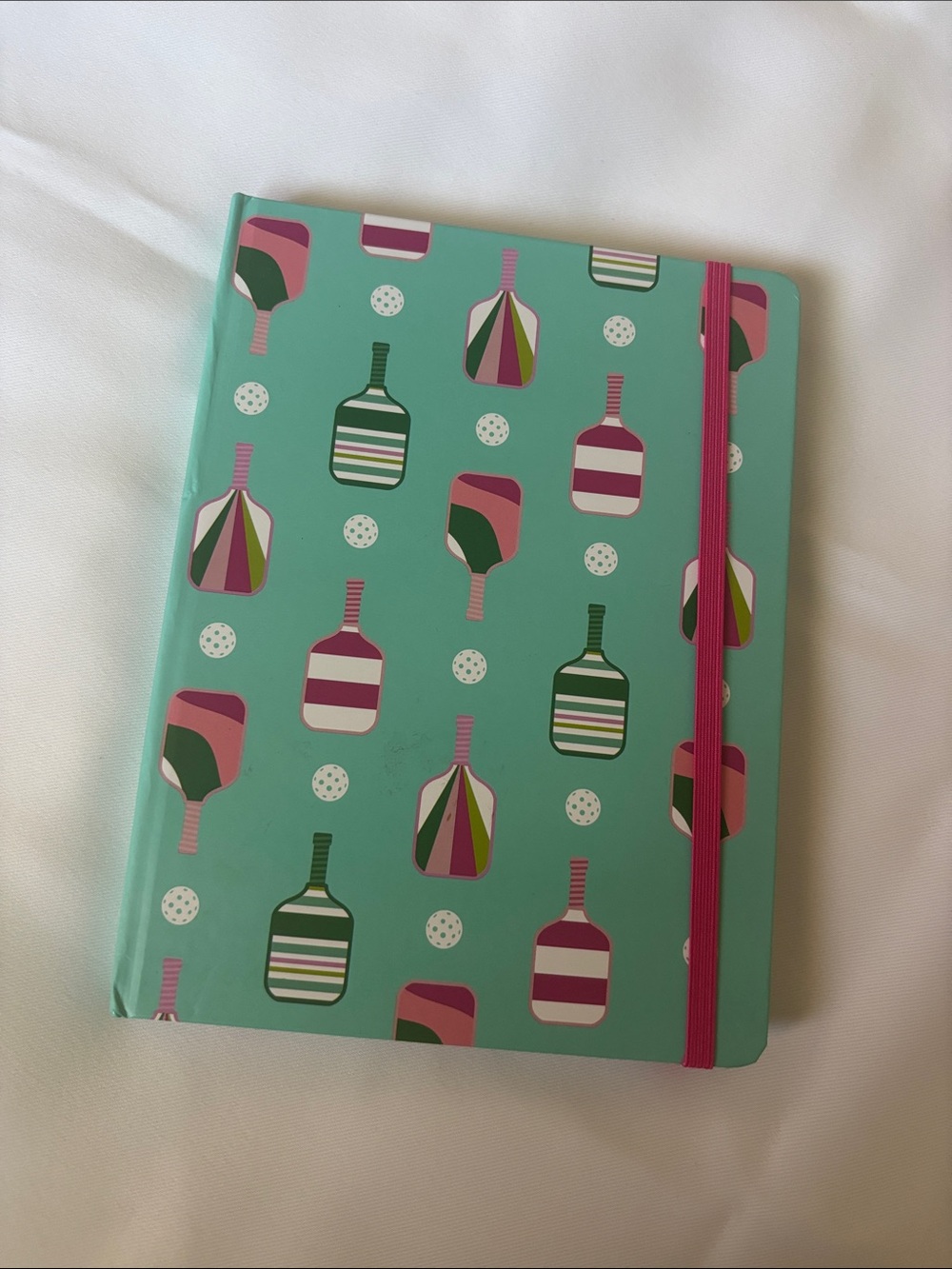 Pink and Teal Pickleball Notebook
